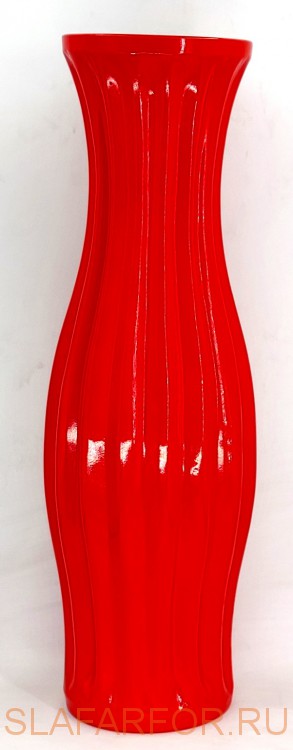 ГОФРЕ красная глянец ваза напольная 